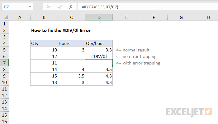 How To Get Rid Of Div 0 Error In Excel Easy Formulas Trump Excel