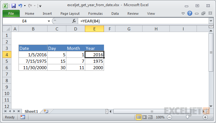 3 Quick Ways to Extract Year from Date in Excel