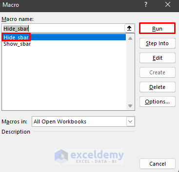 How To Hide And Unhide Status Bar In Excel 3 Easy Methods