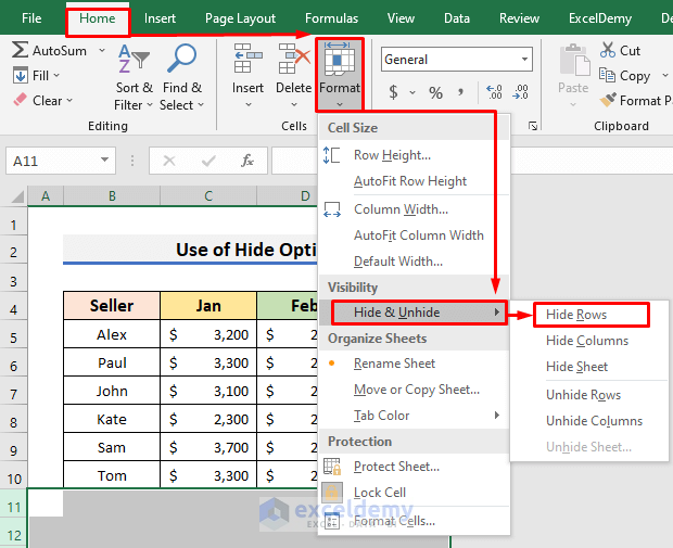 How To Hide Blank Cells In Excel 5 Easy Ways Exceldemy