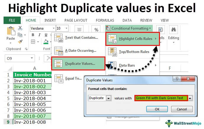 How To Highlight The Duplicate Value In Excel Youtube