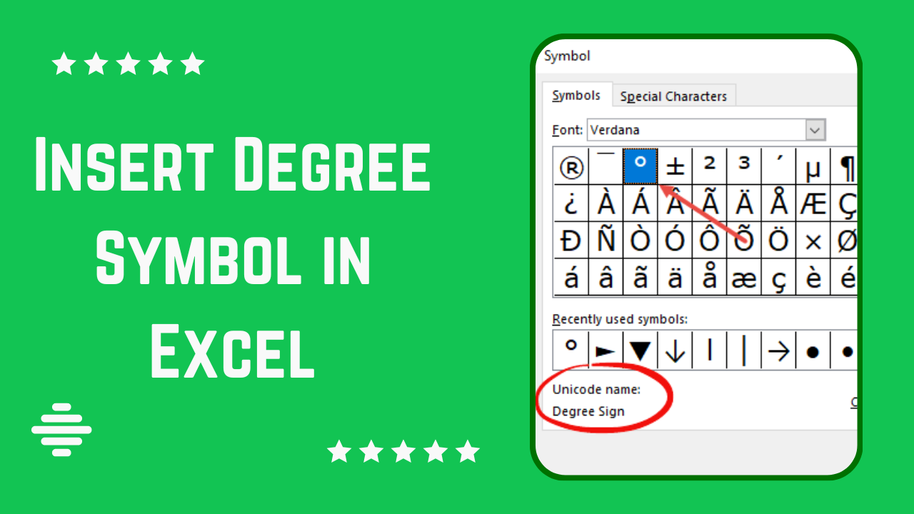 How To Insert A Degree Symbol In Excel 7 Quick Ways Master Data Skills Ai