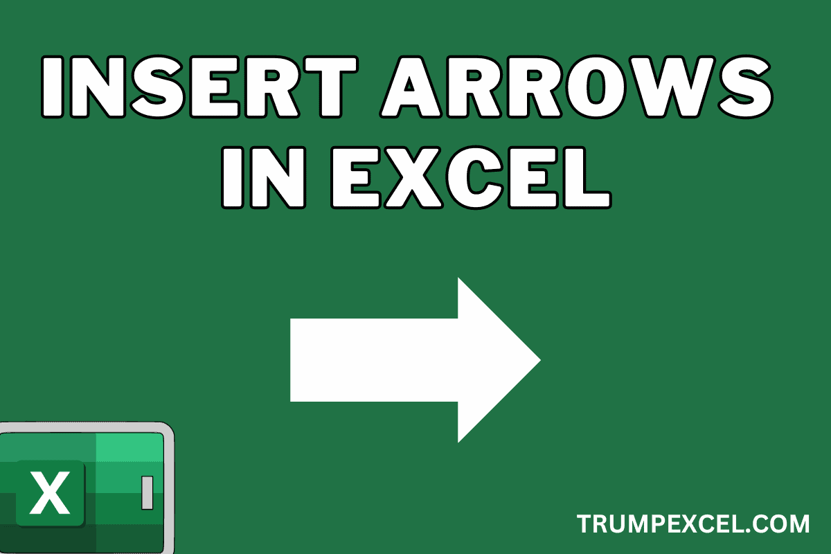 How To Insert An Arrow In Excel Amp Google Sheets Auto Vba