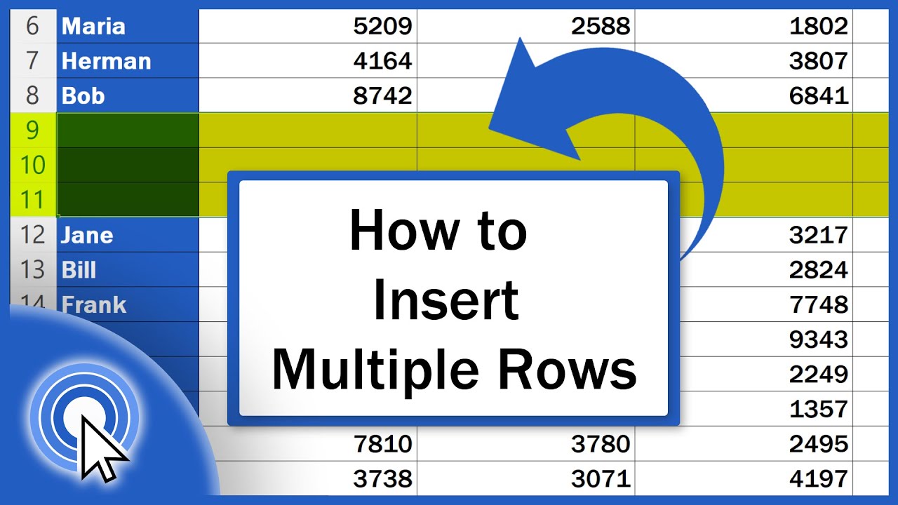 How To Insert Multiple Rows In Excel Using Keyboard Printable