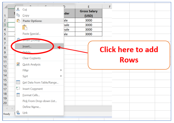 How To Insert Row In Excel With Shortcut Key Method