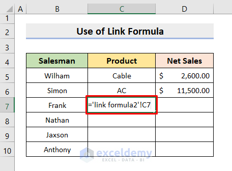 How To Link Sheets In Excel With A Formula 4 Methods Exceldemy