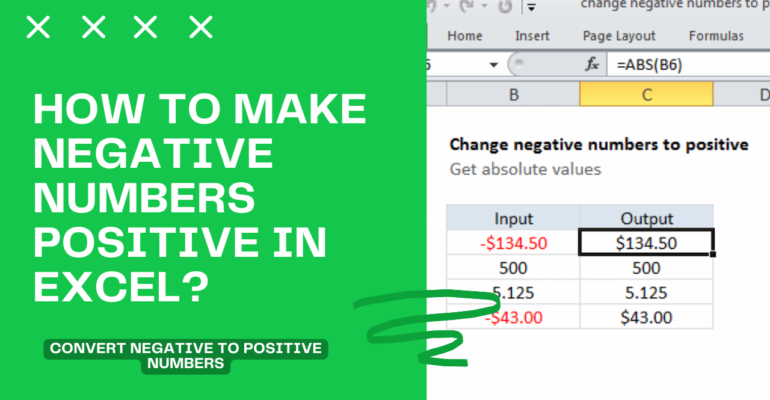 Transform Negatives into Positives in Excel Easily