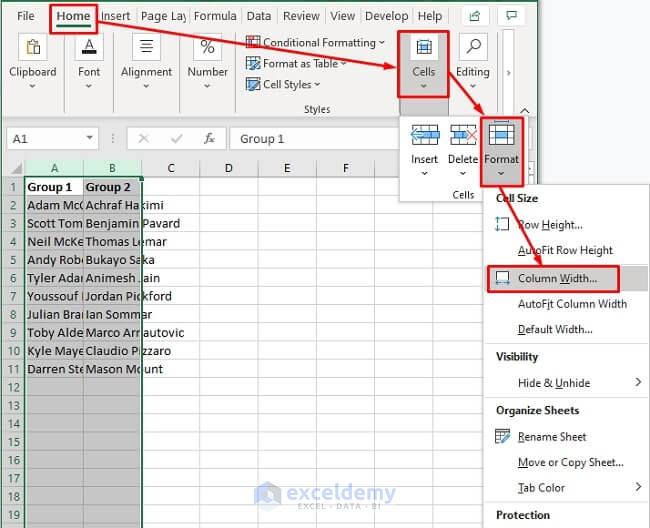 How To Make All Cells The Same Size In Excel 4 Easy Ways