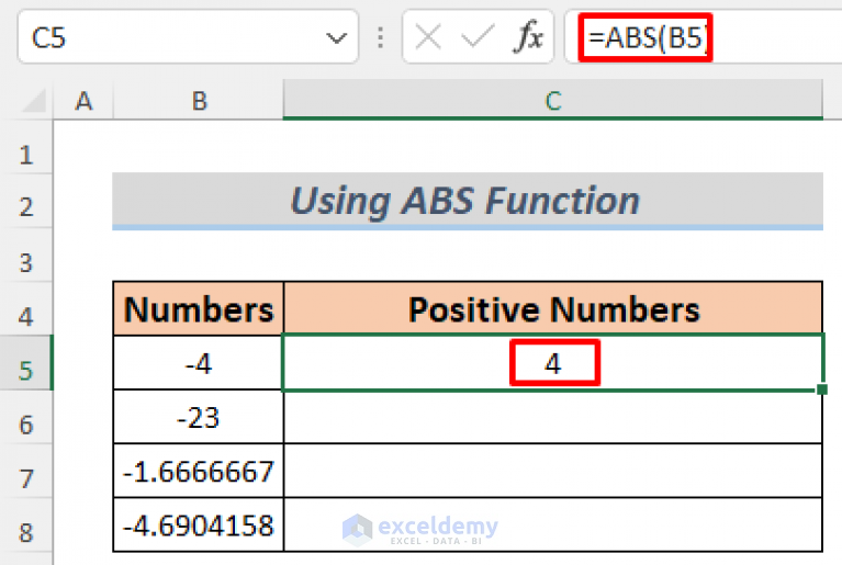 How To Make Positive Numbers Negative In Excel 3 Easy Ways