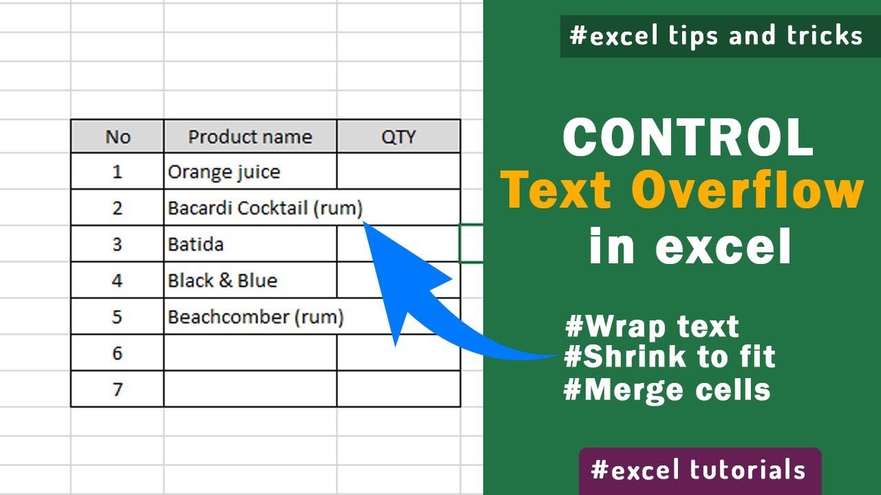 How To Manage Overflow Text In Excel Excel Tips And Tricks 06 Artofit