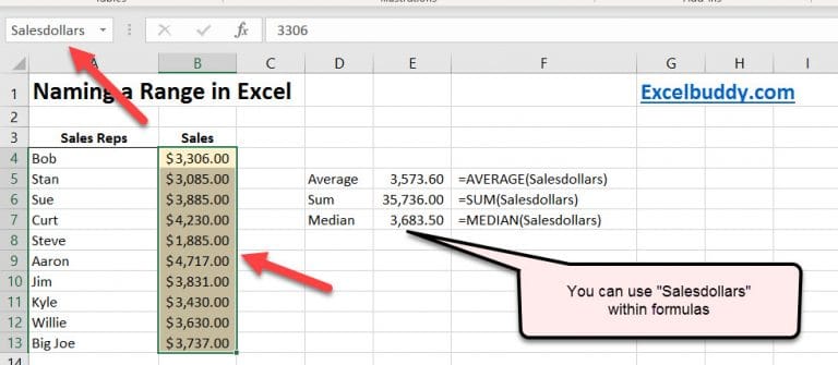 How To Navigate To A Named Range In Excel 3 Easy Ways