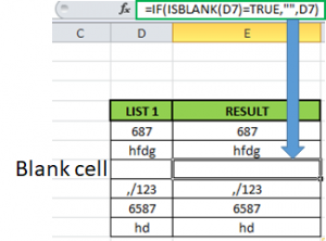 How To Only Return Results From Non Blank Cells In Microsoft Excel