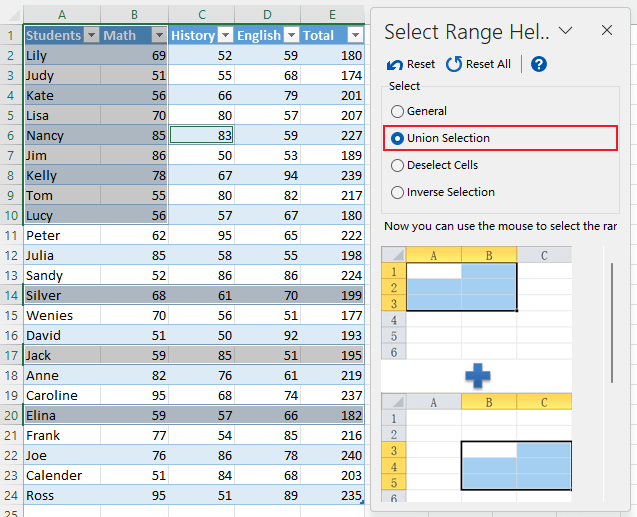 How To Quickly Deselect Cells From Selected Ranges In Excel