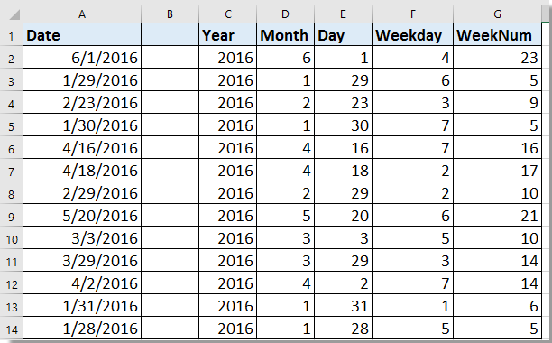 How To Quickly Extract Part Of Date From Cell In Excel