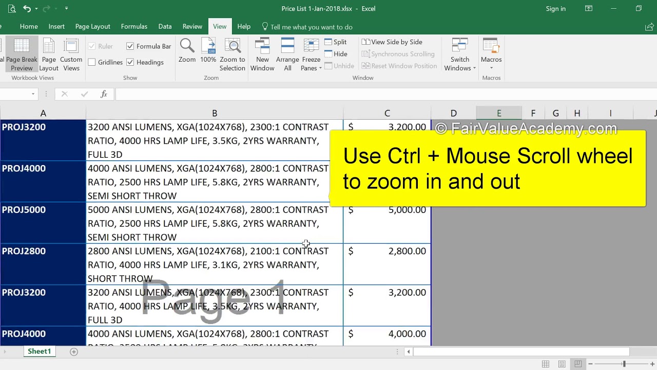 How To Quickly Grey Out All Unused Area In Excel