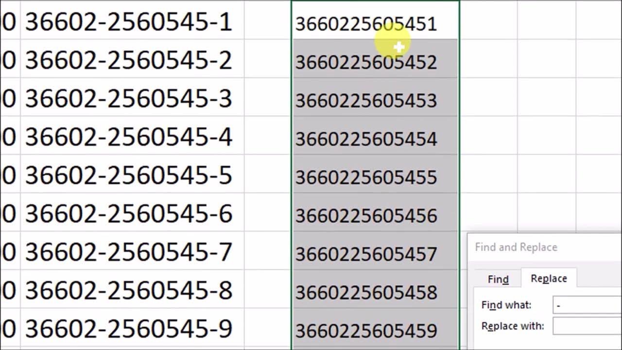 How To Quickly Remove Dashes From Cells In Excel