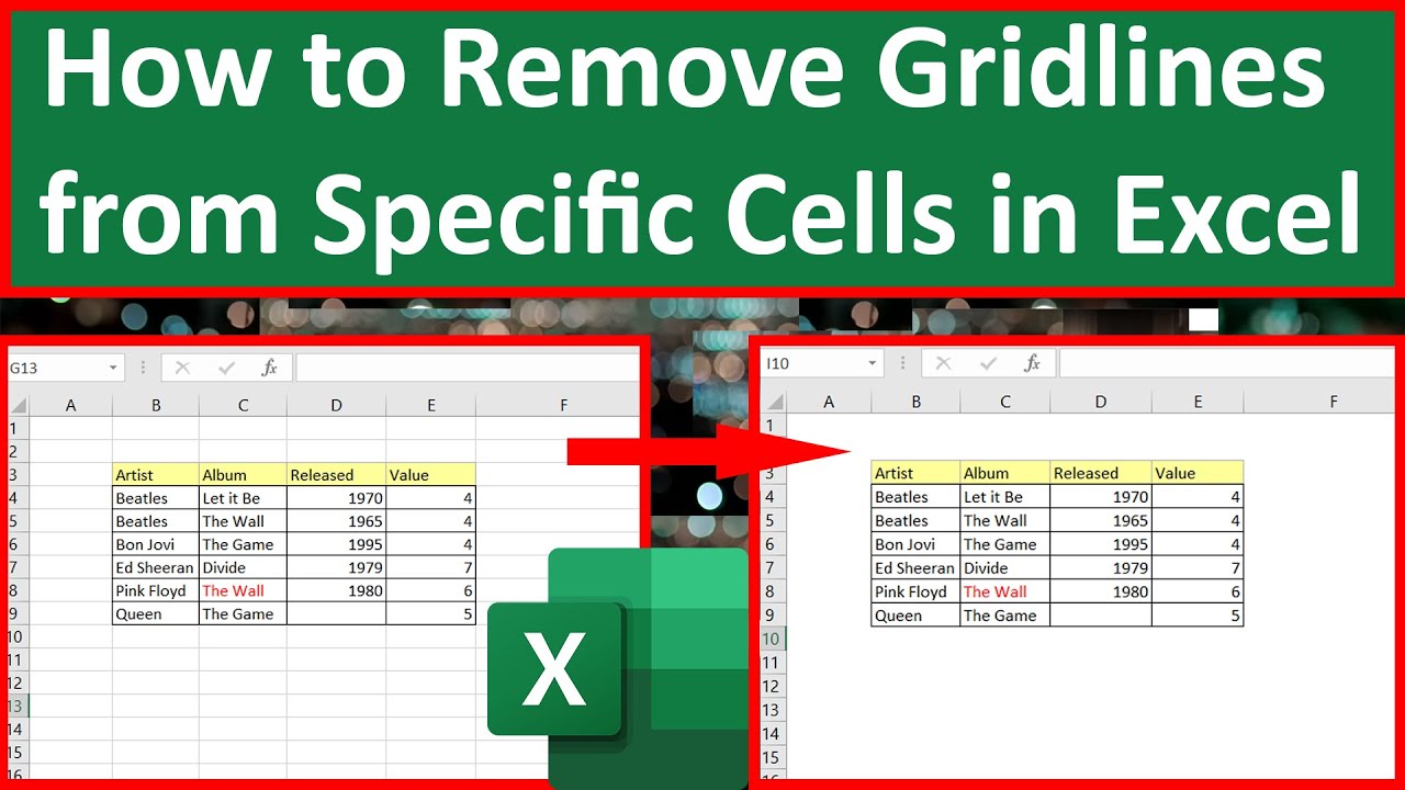 How To Remove Cell Lines In Excel Shortcut Howtoremoveb