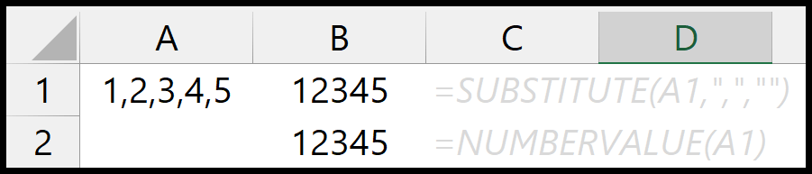 How To Remove Commas Single And Multiple In Excel Formula