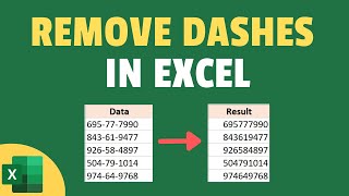 How To Remove Dashes In Excel 4 Easy Ways