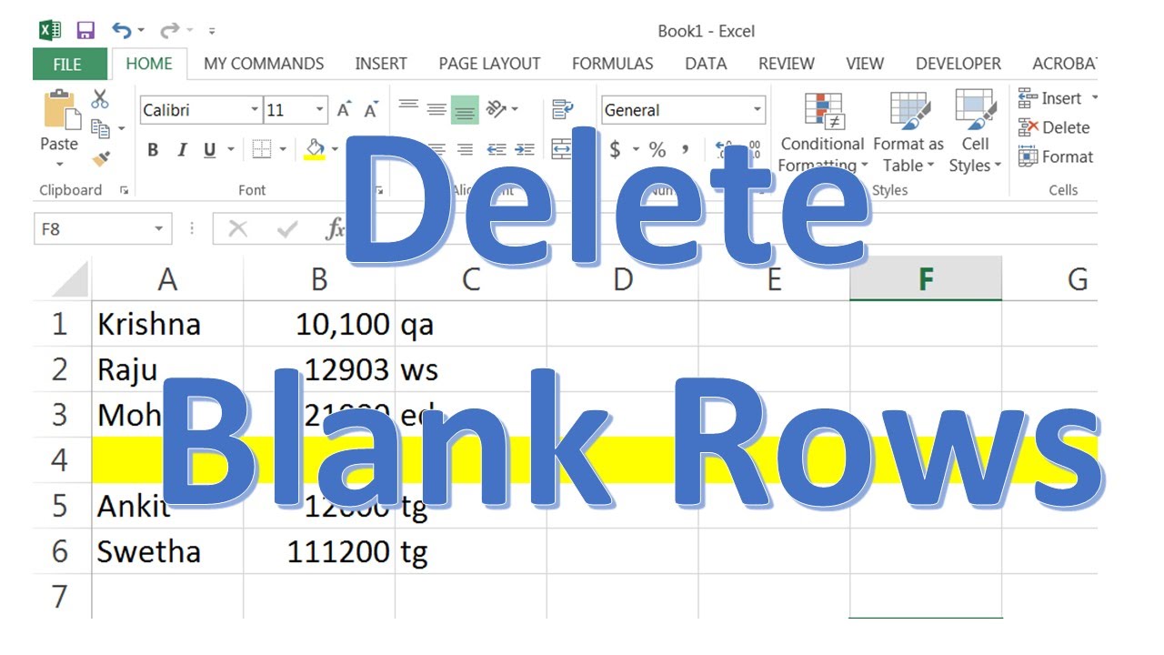 Remove Empty Cells in Excel - Simple Steps