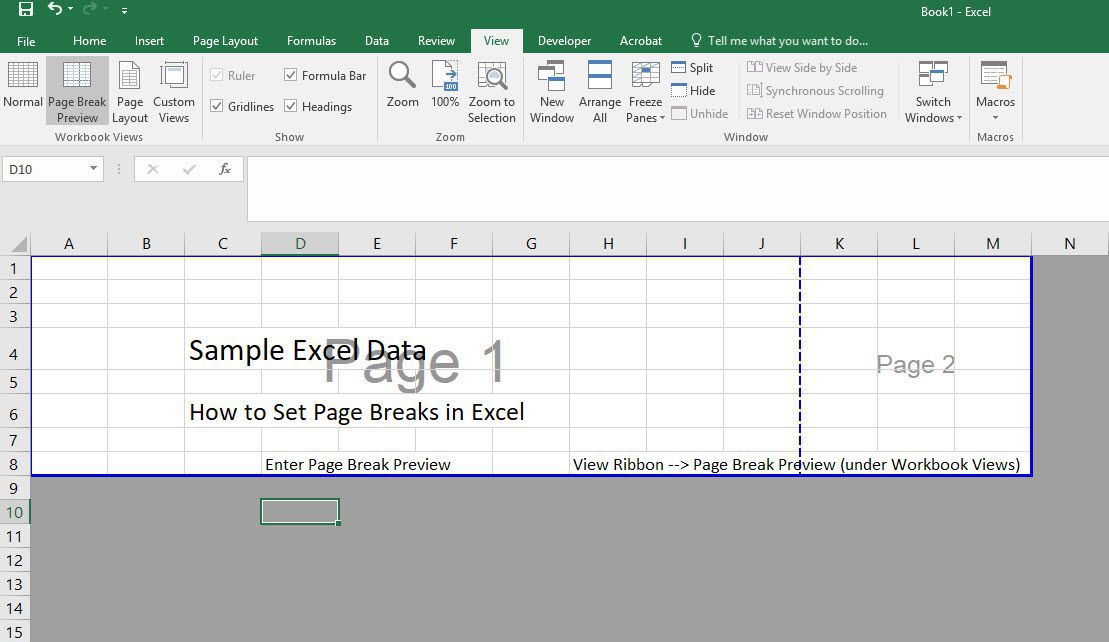 How To Remove Page Breaks In Excel