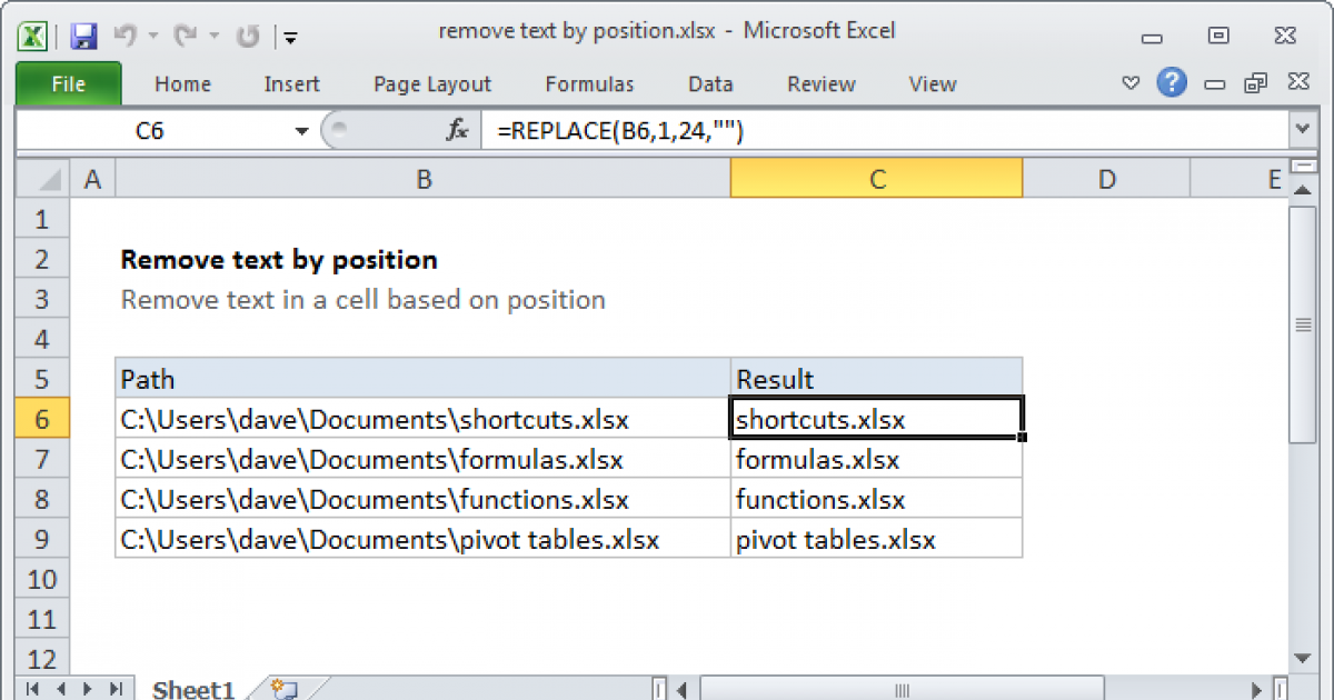 How To Remove Specific Text From Excel Cell Using Formula Printable