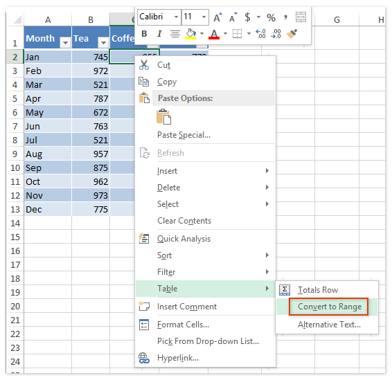 How To Remove Table Formatting In Excel