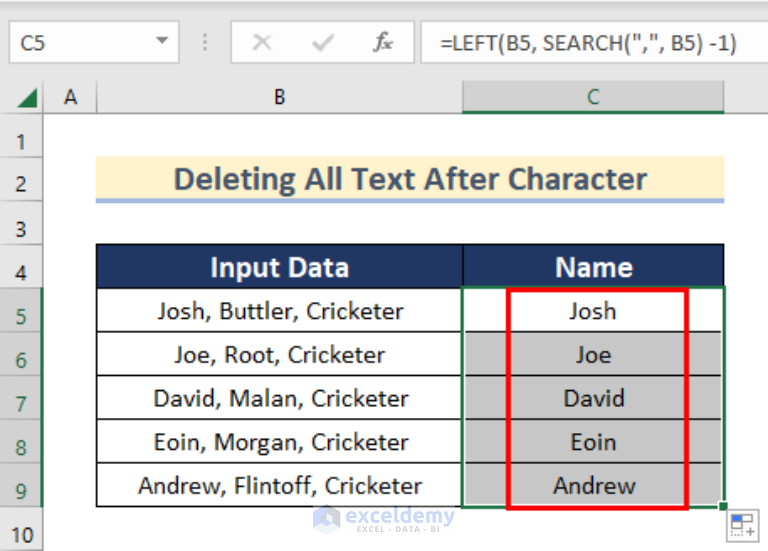 How To Remove Text Or Character From Cell In Excel