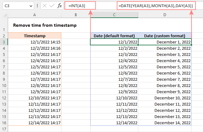 How To Remove Time From Date Timestamp In Excel Excel Tips Amp Tricks Dptutorials Youtube