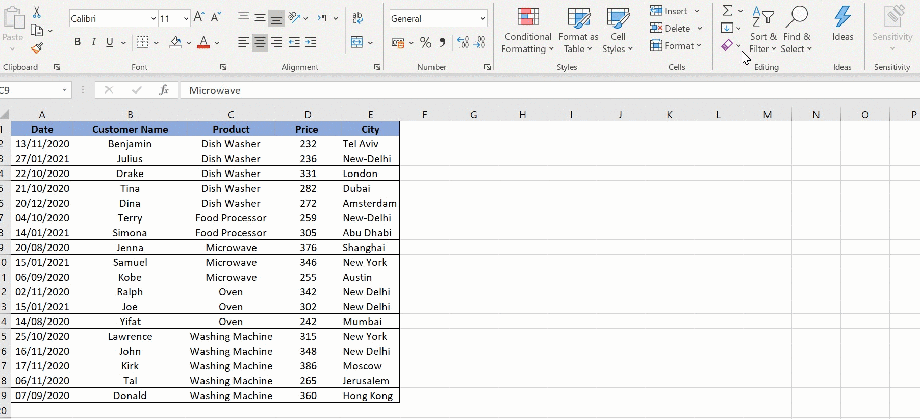 How To Reverese The Order Of Data In Excel 3 Methods With Example