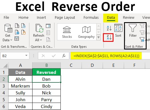 5 Easy Steps to Reverse Order in Excel