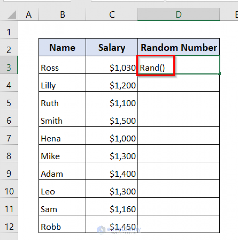 How To Select A Random Sample In Excel Step By Step