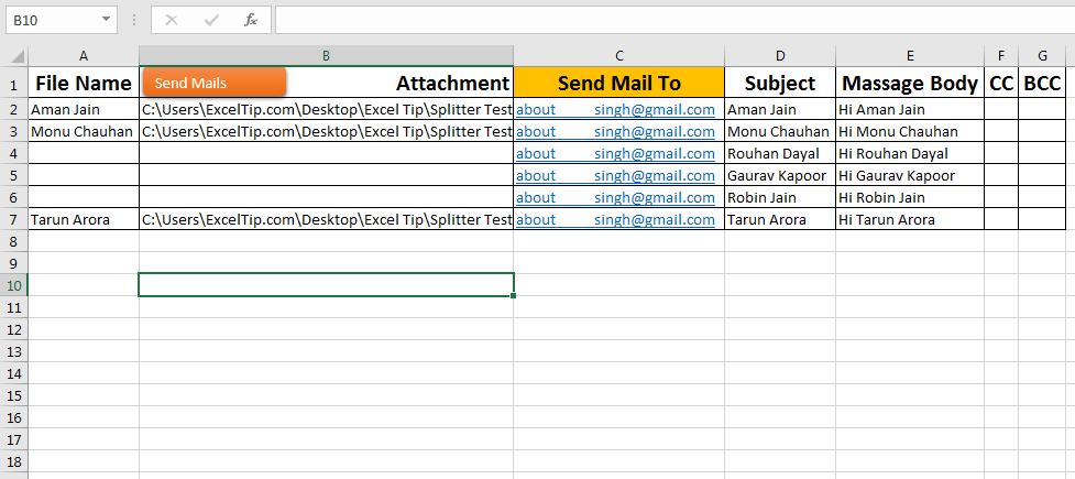 How To Send Email With Multiple Attachments Attached In Excel