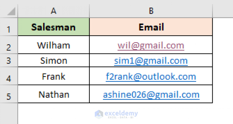 How To Send Multiple Emails From Excel Spreadsheet 2 Easy Methods