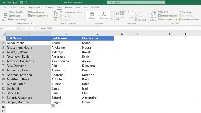 How To Separate Names In Microsoft Excel Easily Myexcelonline