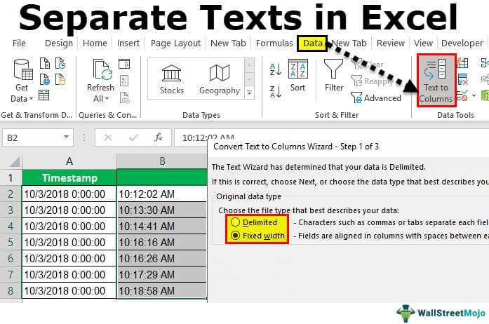 How To Separate Text In Excel