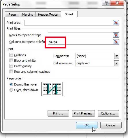 How To Set Columns To Repeat At Left Excel 2010 Solve Your Tech