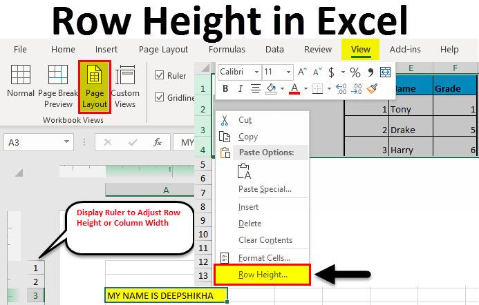 How To Set Row Height And Column Width In Excel Using The Keyboard