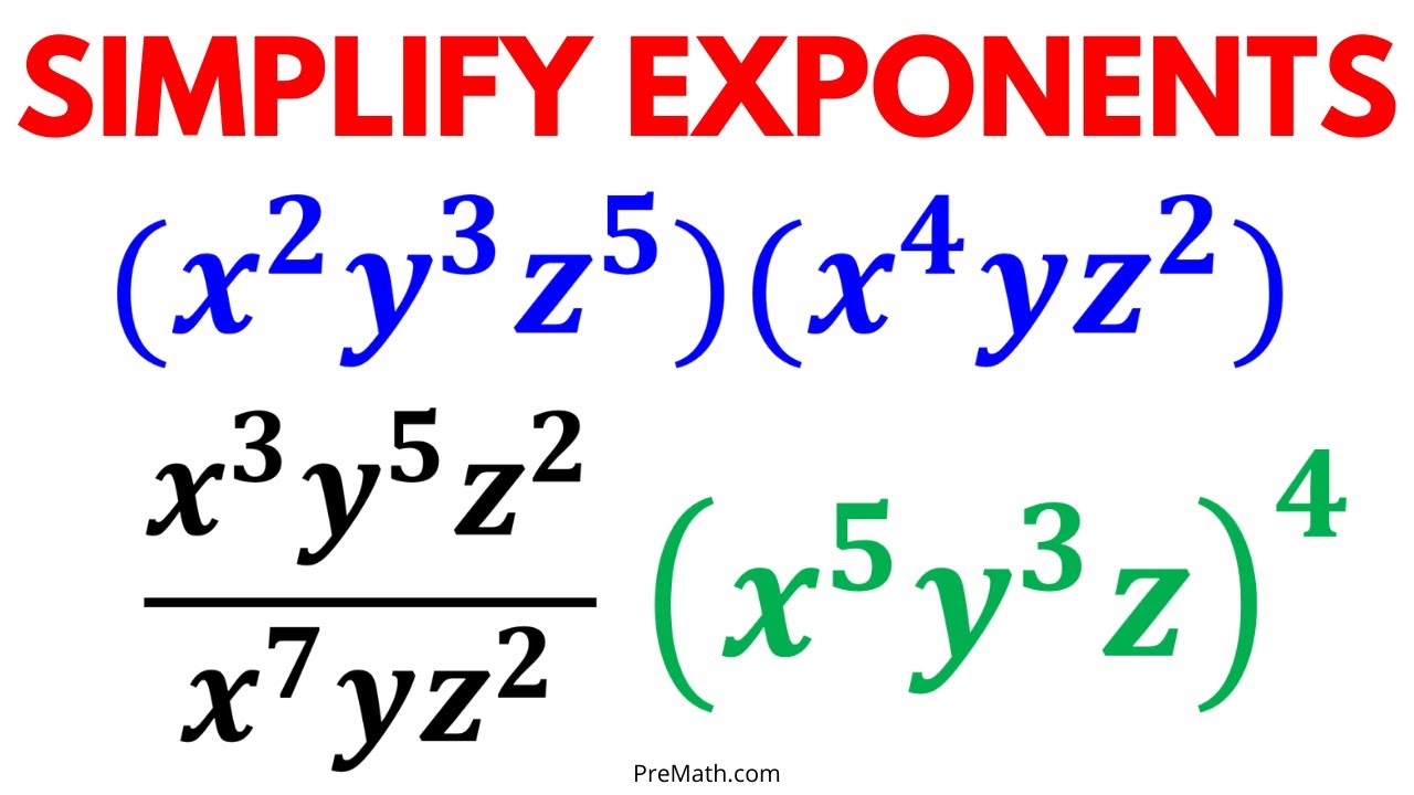 How To Simplify Exponents Simple Step By Step Tutorial Explaining