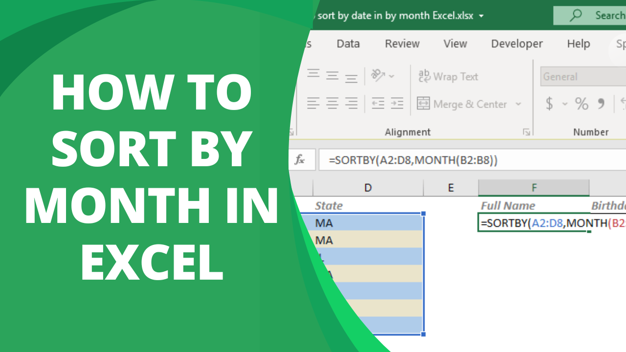 Sort Excel Data by Month Easily with These Tips