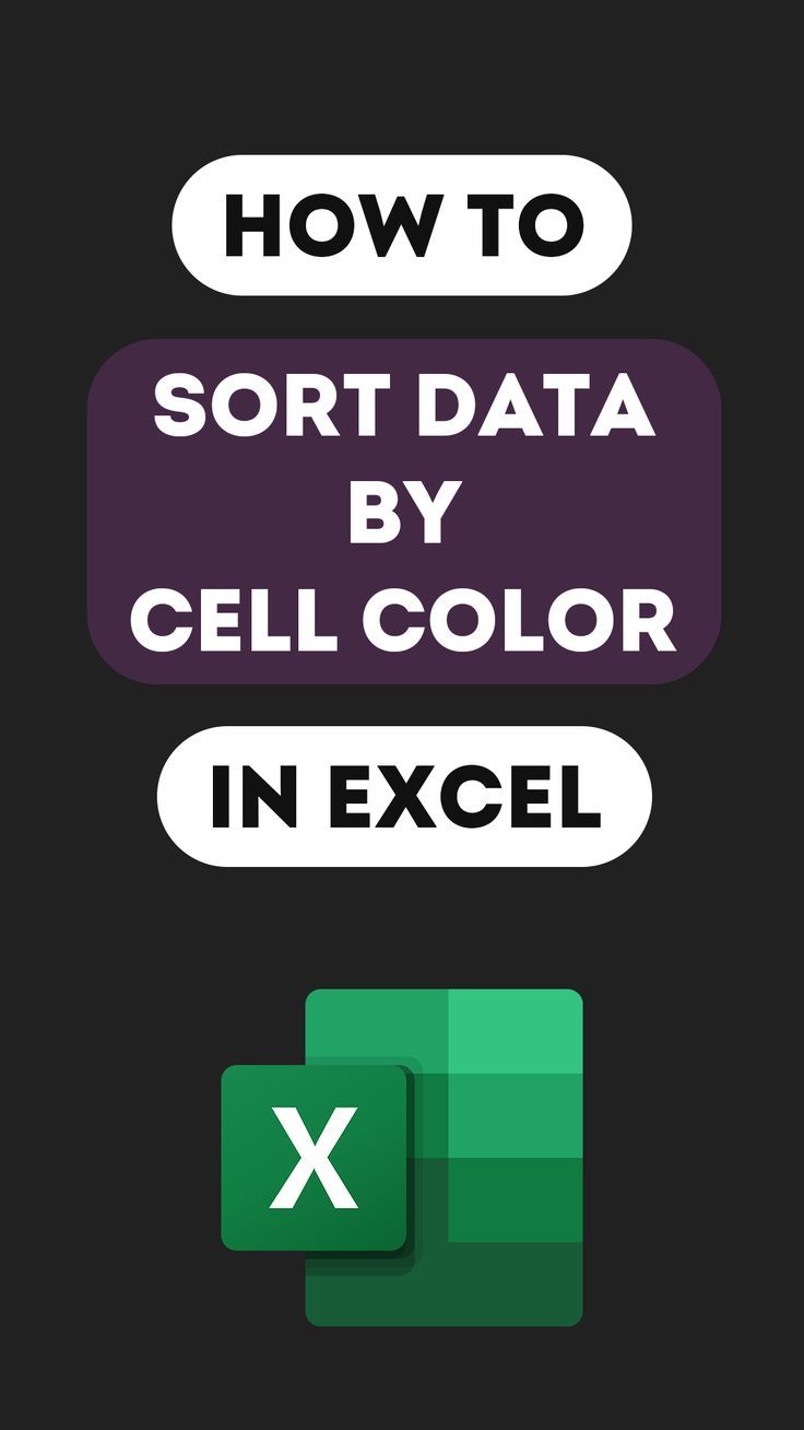 How To Sort Data By Cell Fill Color In Excel Computer Basic Computer