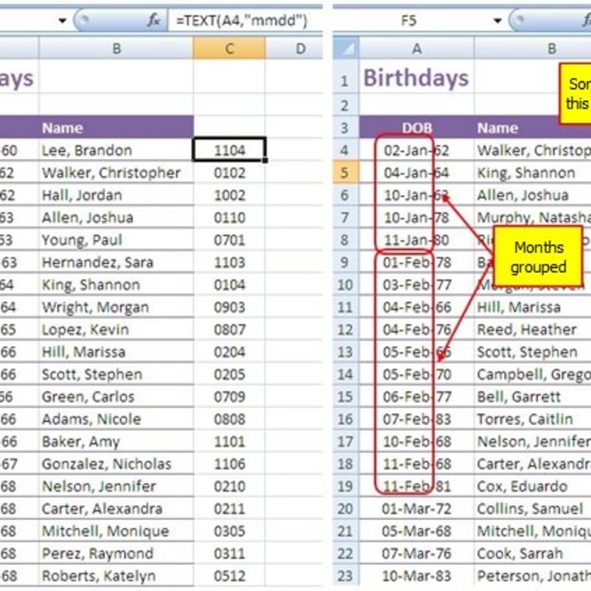 How To Sort Dates By Month And Day Only In Excel Turbofuture