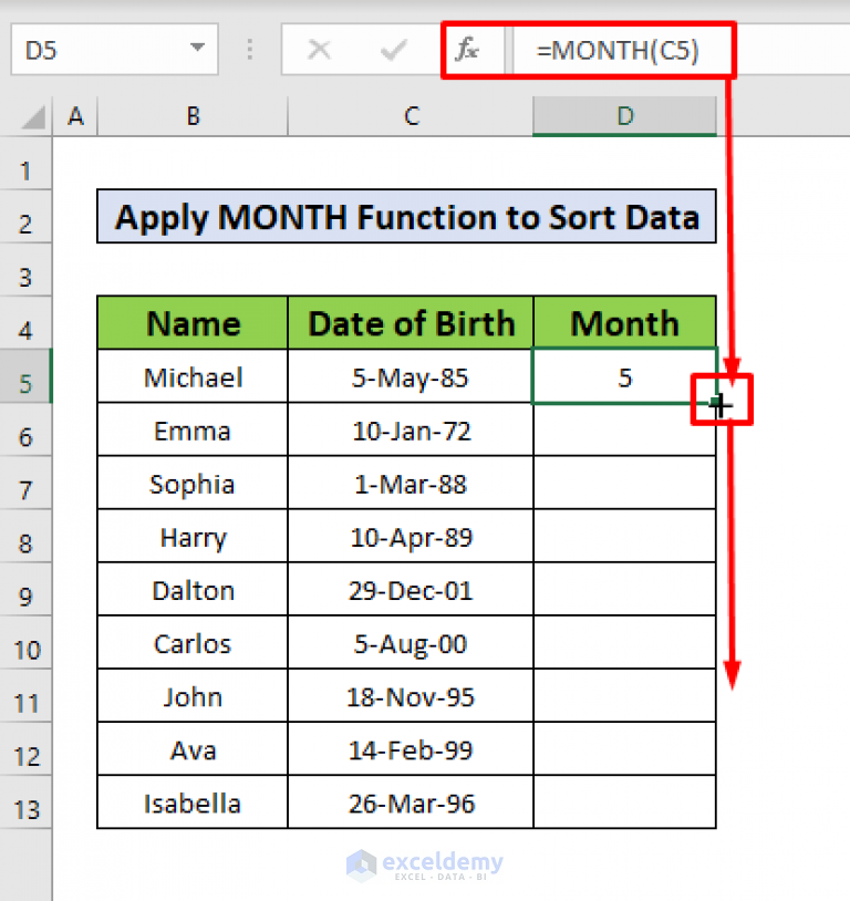 5 Easy Ways to Sort Months in Excel