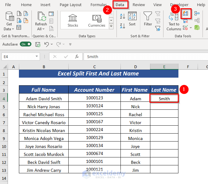 How To Split First And Last Name In Excel 6 Easy Ways Exceldemy