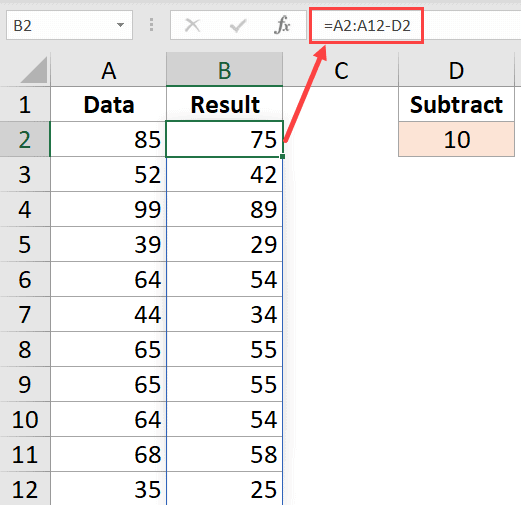 3 Simple Ways to Subtract Constants in Excel