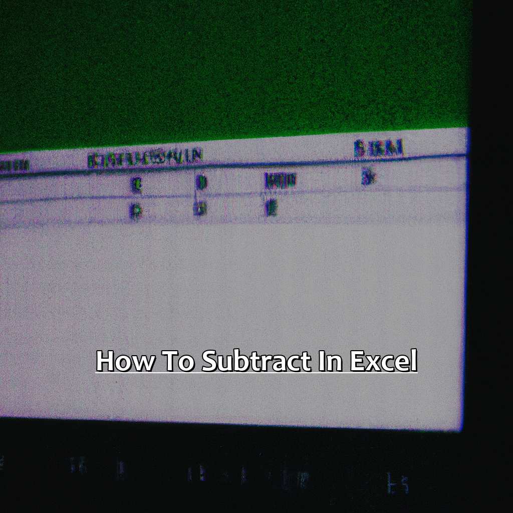 How To Subtract In Excel Anders Fogh