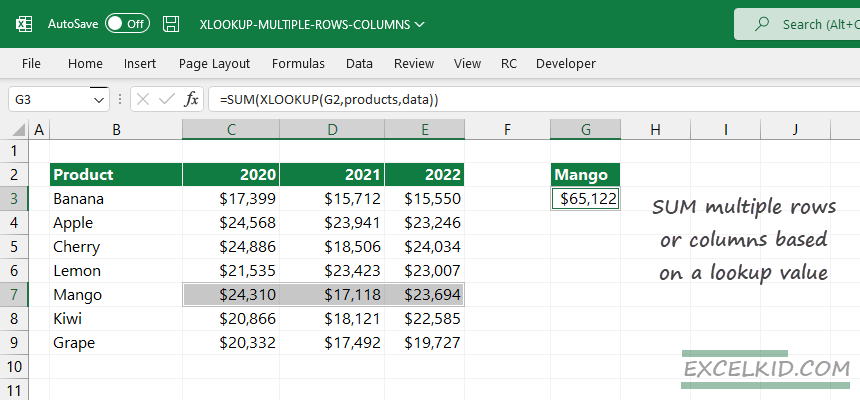 How To Sum Multiple Rows In Excel Different Ways To Sum Multiple Rows