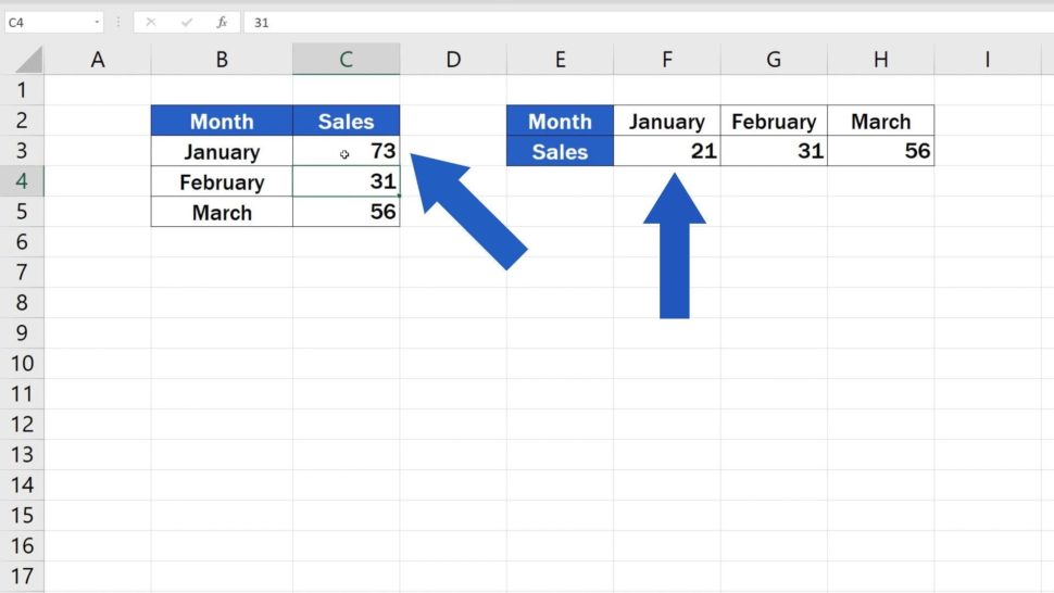 How To Swap Excel Columns And Rows Step By Step