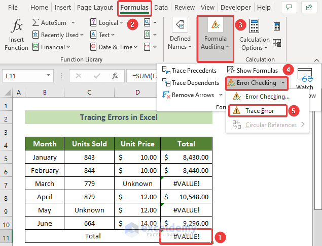 How To Trace Errors In Excel Quick Steps Exceldemy