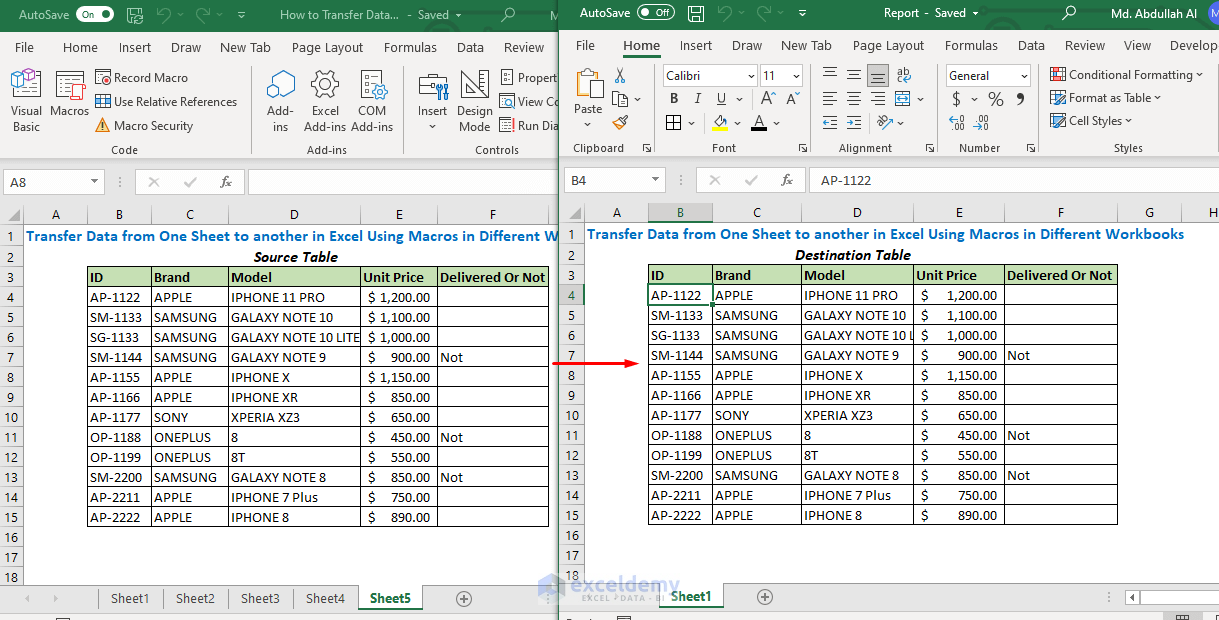 How To Transfer Data From Excel To Word Automatically 5 Methods